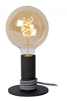 Настольная лампа Marit 45576/01/30 Lucide без плафона 1 лампа, основание чёрное металл в стиле современный 