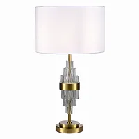 Настольная лампа Onzo SL1002.304.01 ST-Luce белая 1 лампа, основание латунь стекло металл в стиле современный 