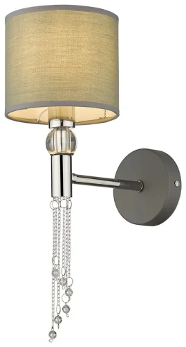 Бра 292-101-01 Velante серый на 1 лампа, основание хром в стиле современный 