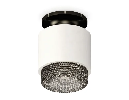 Светильник накладной Techno spot XS7510062 Ambrella light белый на 1 лампу, основание чёрное в стиле хай-тек современный круглый