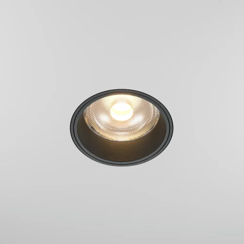 Светильник точечный Focus Led DL125-L12-3K-TRS-B Maytoni чёрный на 1 лампу, основание чёрное в стиле современный хай-тек для затирки круглый фото 4