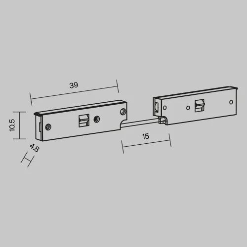Коннектор питания угловой 3см Magnetic track system Levity TRA184CPC-1B-3 Maytoni чёрный в стиле хай-тек современный для светильников серии Magnetic track system Levity levity магнитная фото 3