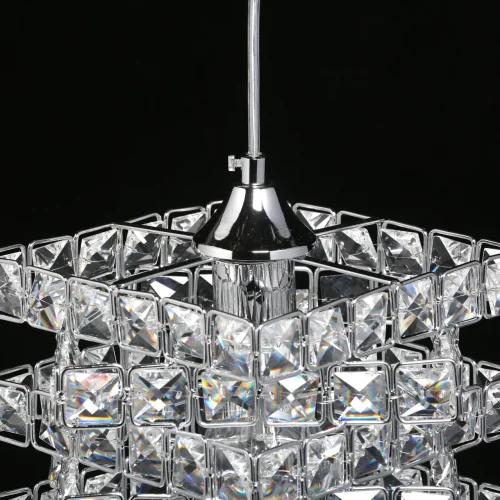 Светильник подвесной Бриз 111011501 DeMarkt прозрачный 1 лампа, основание хром в стиле классический  фото 7
