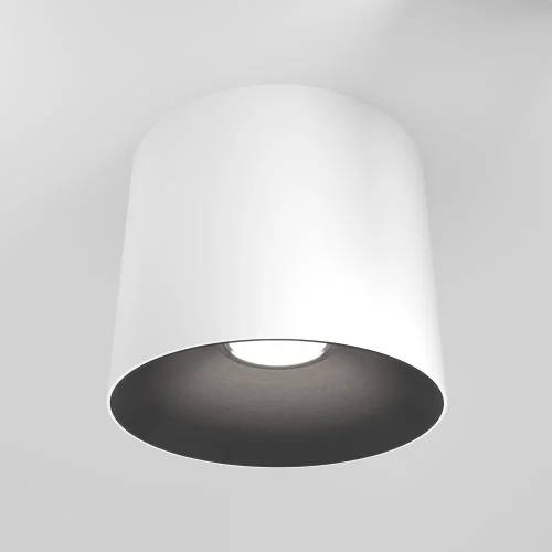 Светильник накладной Alfa LED C064CL-01-25W3K-D-RD-WB Maytoni белый чёрный 1 лампа, основание белое в стиле современный хай-тек круглый фото 2