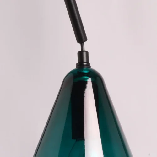 Светильник подвесной Лоск 107010901 MW-Light зелёный синий 1 лампа, основание чёрное в стиле современный  фото 4