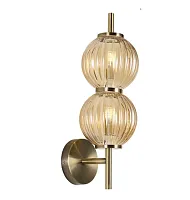 Бра Zhizel APL.608.21.02 Aployt янтарный 2 лампы, основание бронзовое в стиле арт-деко современный молекула