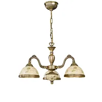 Люстра подвесная  L 6208/3 Reccagni Angelo жёлтая на 3 лампы, основание античное бронза в стиле классический 