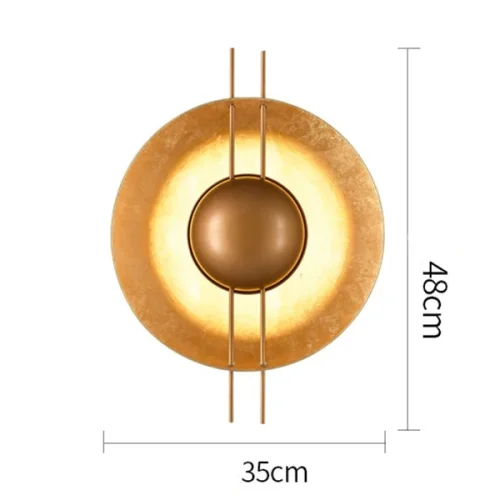 Настенный светильник ZARA H75 191954-26 ImperiumLoft золотой на 1 лампа, основание золотое в стиле современный  фото 7