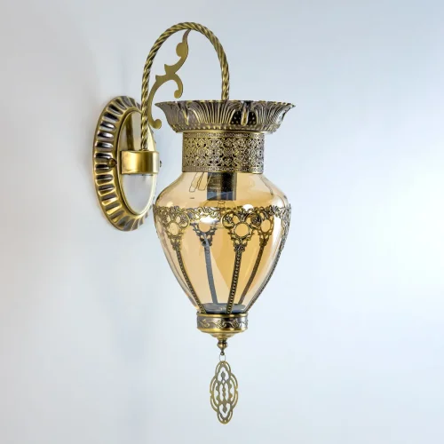 Бра Каир CL419413 Citilux янтарный на 1 лампа, основание бронзовое в стиле восточный  фото 6