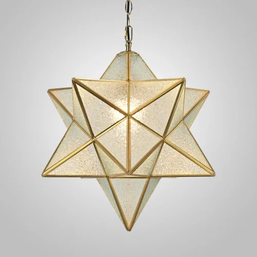 Светильник подвесной Effervescent 228945-22 ImperiumLoft прозрачный 1 лампа, основание золотое в стиле восточный винтаж 