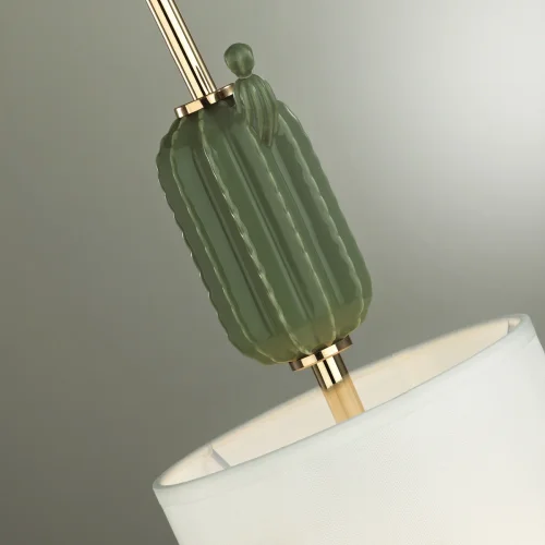Светильник подвесной Cactus 5425/1 Odeon Light  1 лампа, основание зелёное золотое в стиле современный  фото 7