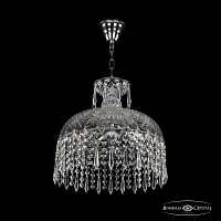 Светильник подвесной 14781/35 Ni Drops Bohemia Ivele Crystal прозрачный 6 ламп, основание никель в стиле классический drops