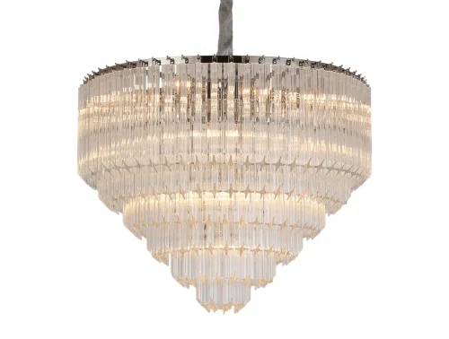 Люстра подвесная 8908+9/C Newport прозрачная на 17 ламп, основание никель в стиле классический современный американский  фото 2