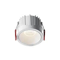 Светильник точечный LED Alfa LED DL043-01-15W4K-RD-W-1 Maytoni белый на 1 лампу, основание белое в стиле современный хай-тек круглый