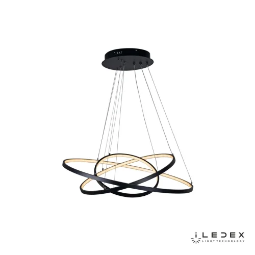 Светильник подвесной LED с пультом Axis D098-3 (800x600x400) BK iLedex чёрный 1 лампа, основание чёрное в стиле современный хай-тек с пультом кольца фото 3