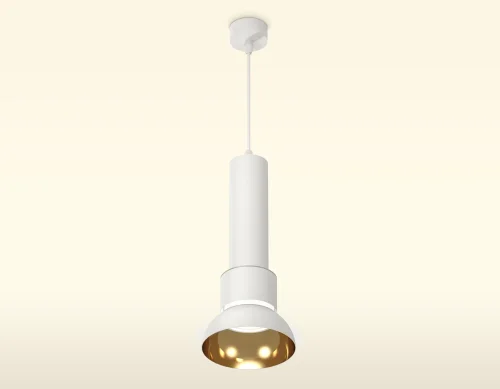 Светильник подвесной XP8110007 Ambrella light золотой белый 1 лампа, основание белое в стиле современный хай-тек трубочки фото 3