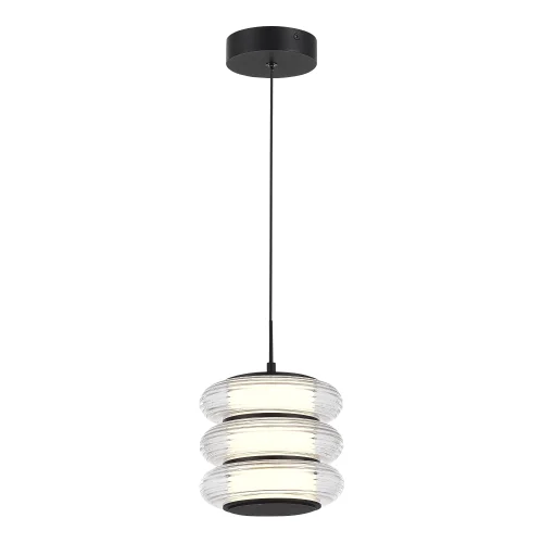 Светильник подвесной LED Frittela SL6239.403.03 ST-Luce прозрачный на 1 лампу, основание чёрное в стиле современный 