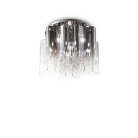 Люстра потолочная COMPO PL6 FUME' Ideal Lux серая на 6 ламп, основание хром в стиле современный 