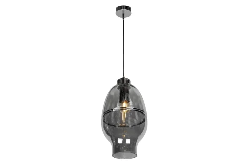Светильник подвесной Relax AP9037-1 SG iLamp серый чёрный 1 лампа, основание хром в стиле современный лофт выдувное фото 2