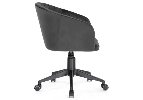 Компьютерное кресло Тибо графитовый 464223 Woodville, графит/велюр, ножки/пластик/чёрный, размеры - *900***600*600 фото 3