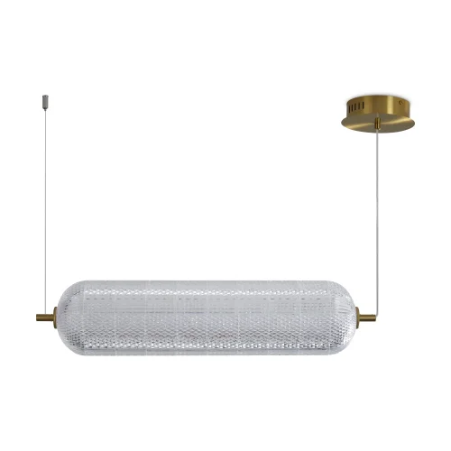 Светильник подвесной LED Awella FR6135PL-L18BT Freya прозрачный 1 лампа, основание латунь в стиле современный арт-деко  фото 2