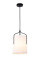Светильник подвесной Inari V11849-1P Moderli белый на 1 лампу, основание чёрное в стиле арт-деко современный 