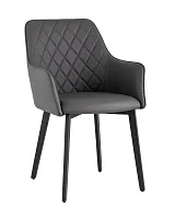 Стул Прайм NEW, экокожа серая УТ000031314 Stool Group, серый/экокожа, ножки/металл/чёрный, размеры - ****530*590