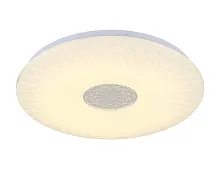 Люстра с пультом LED Bonassai OML-48807-80 Omnilux белая на 1 лампу, основание белое в стиле хай-тек с пультом
