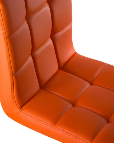 Стул барный 5009-LM KRUGER,  цвет сиденья оранжевый, цвет основания хром Dobrin, оранжевый/экокожа, ножки/металл/хром, размеры - 1000*1220***410*560 фото 7