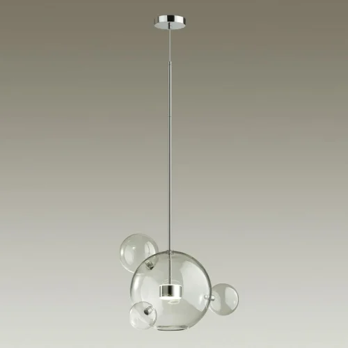 Светильник подвесной LED Bubbles 4802/12LA Odeon Light прозрачный 1 лампа, основание хром в стиле современный 