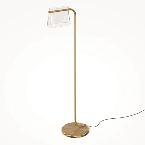 Торшер LED Cabaret MOD170FL-L8BS3K Maytoni прозрачный на 1 лампу, основание латунь в стиле современный арт-деко фото 14