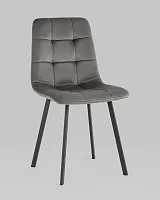 Стул Chilly, велюр антрацитовый, сиденье УТ000039294 Stool Group, антрацит/велюр, ножки/металл/чёрный, размеры - *****