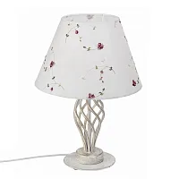 Настольная лампа V1559/1L Vitaluce белая 1 лампа, основание белое металл в стиле флористика прованс 