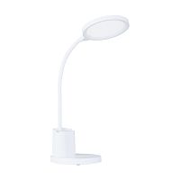 Настольная лампа офисная LED Brolini 900529 Eglo белая 1 лампа, основание белое полимер в стиле современный 