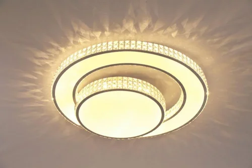 Светильник потолочный LED с пультом 10205/2LED Escada белый на 1 лампу, основание белое в стиле современный с пультом кольца фото 4