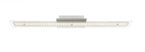 Светильник потолочный LED LIGURIA 67804-18D Globo прозрачный на 1 лампу, основание матовое никель в стиле хай-тек линейный