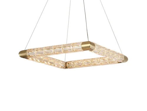 Светильник подвесной LED 8484/620 gold Newport прозрачный 1 лампа, основание золотое в стиле американский современный классический квадраты фото 2