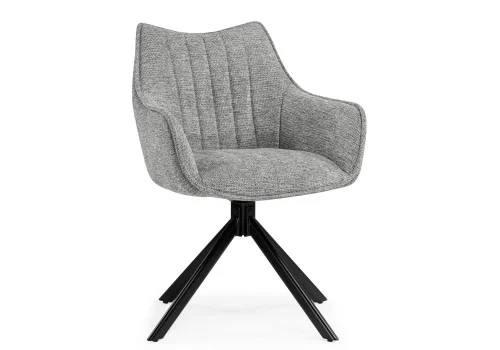 Стул на металлокаркасе Denever gray / black 15836 Woodville, серый/текстиль, ножки/металл/чёрный, размеры - ****580*610мм фото 2