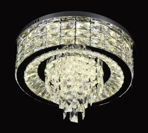 Люстра потолочная LED Piatto DDС 6892-500 Lumina Deco хром на 1 лампа, основание хром в стиле современный кольца