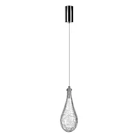 Светильник подвесной Braid 7148/5L Odeon Light прозрачный на 1 лампу, основание хром в стиле классический современный выдувное