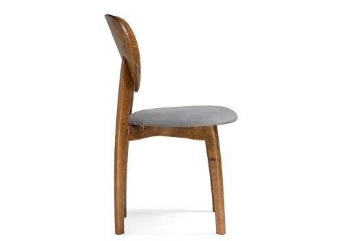 Деревянный стул Окава tenerife stone / миланский орех 543597 Woodville, серый/ткань, ножки/массив бука/орех, размеры - ****440*500 фото 3