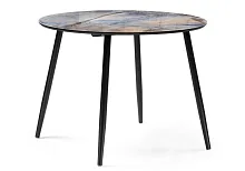 Стеклянный стол Кловис 100х76 магеллан / черный 532382 Woodville столешница разноцветная из стекло
