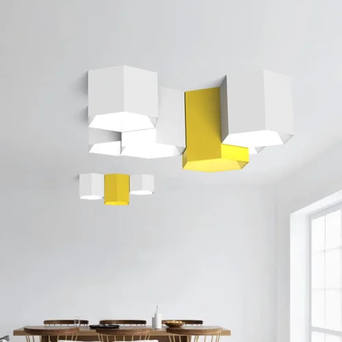 Светильник потолочный HEXAGON B 101670-26 ImperiumLoft белый на 1 лампу, основание белое в стиле современный фото 10