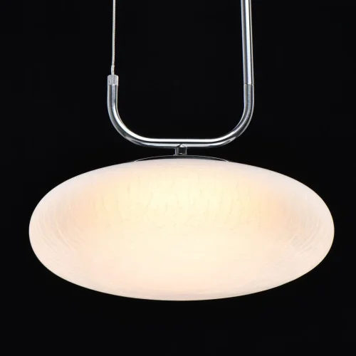 Светильник подвесной LED с пультом Ауксис 722010601 DeMarkt белый 1 лампа, основание серебряное в стиле хай-тек с пультом фото 4