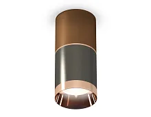 Светильник накладной Techno spot XS6303021 Ambrella light чёрный 1 лампа, основание коричневое в стиле модерн круглый