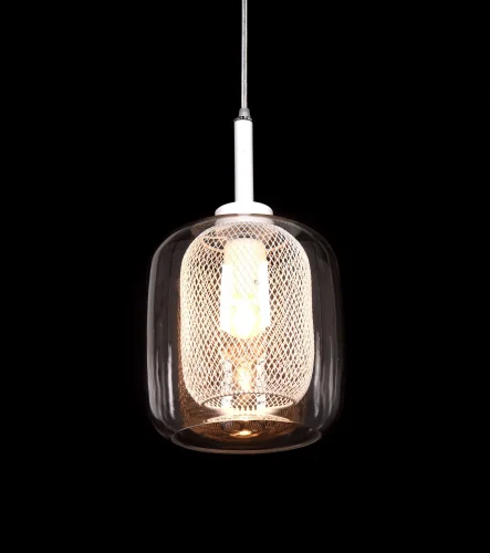Светильник подвесной Bessa LDP 11337 WT Lumina Deco прозрачный белый 1 лампа, основание белое в стиле современный лофт  фото 6