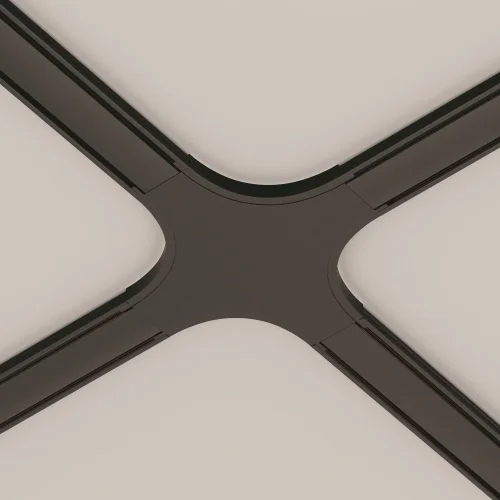 Коннектор питания X-образный Magnetic track system Radity TRA084CX-11B Maytoni чёрный в стиле хай-тек современный для светильников серии Magnetic track system Radity подвесной накладной radity радиусная магнитная магнитный фото 7