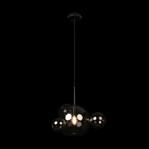 Светильник подвесной Bolle 2029-P4 mini LOFT IT чёрный 1 лампа, основание чёрное в стиле современный молекула шар фото 2