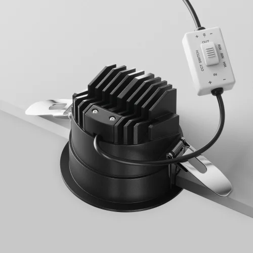 Светильник точечный LED Parete DL100-12W2.7-3-4K-RD-B Maytoni чёрный на 1 лампу, основание чёрное в стиле современный хай-тек круглый фото 7
