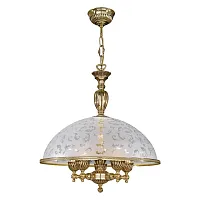 Люстра подвесная  L 6302/48 Reccagni Angelo белая на 5 ламп, основание золотое в стиле классический 
